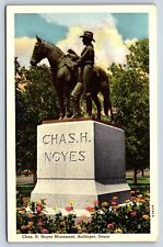 Postcard TX Ballinger Chas H Noyes West Texas Cowboy Monument Pompeo Coppini A5 picture