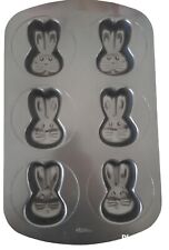 WILTON PAN NON STICK BUNNY 6 CT MUFFIN CAKE CUPCAKE EASTER BUNNY picture