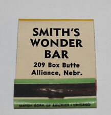 SMITH'S WONDER BAR Aliance, Nebraska Vintage Cartoon Hillbilly Matchbook   picture