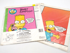 VTG 1990 BART SIMPSON Book Covers 3 Designs Textbook - New & Sealed The Simpsons picture