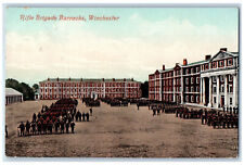 1909 Rifle Brigade Barracks Winchester England Posted Antique Postcard picture