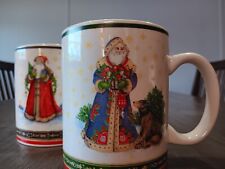 Set of 2 Certified International Santa Christmas Mugs Cups by Pamela Gladding  picture