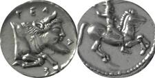 Gela Drachm, Sicily, Naked Horseman Bull Head Greek REPLICA REPRODUCTION COIN picture