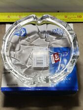 Classic Designer Clear Glass Smoker's Ashtray - heavy crystal look- bar office picture