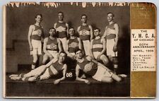 Chicago Central YMCA 50th Anniv 1907-1908 Basketball Team Beat HAF Champ Maroons picture