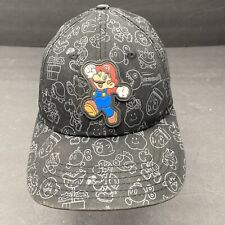 Nintendo Super Mario Ball Cap Hat Youth OSFM Black Graphic Print  Snapback picture