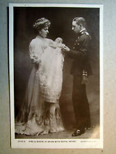 Postcard RPPC King & Queen of Spain Royal Infant Photo Card Printed England 1322 picture