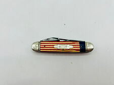 Vintage Crown Cutlery Red White and Blue Scout 4 Blade Pocket Knife USA picture
