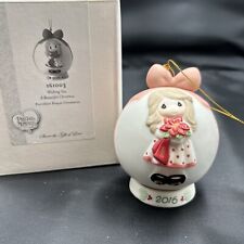 Precious Moments Ornament Dated 2016 Beautiful Christmas Girl 161003 NIB w Base picture