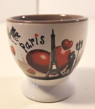 NEM Tours (France) Paris Eiffel Tower Egg Cup Espresso Cup White With Hearts. picture