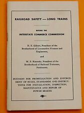 vintage Brotherhood  RAILROAD SAFTEY- LONG TRAINS Petition 1955 picture