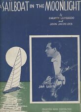 A Sailboat in the Moonlight 1937 Vintage Sheet Music Jan Savitt Carmen Lombardo picture
