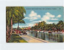 Postcard Pleasure Craft In New River Fort Lauderdale Florida USA picture