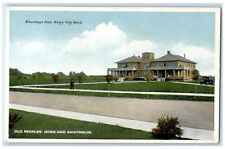 c1920's Greetings From Story City Iowa IA Old Peoples Home Sanitarium Postcard picture