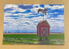 Postcard 4x6 blank unused Oshkosh Barn Sign with Goose along NE-92 Scenic picture