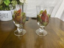 (2) Lenox Winter Greetings 16 oz. Iced Tea Glasses Discontinued Retired Design picture