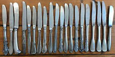 Set Lot 20 Vintage Mismatched Mid Century Stainless Dinner Butter Knives picture