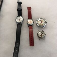 Lot of 4 Vintage Disney Mickey Mouse Variety Watches Collector Estate Find picture