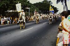 c1970s Honolulu Hawaii~Parade~Long Beach Mounted Police Horses~VTG 35mm Slide picture