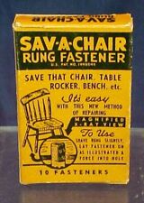 Vintage Sav-A-Chair Rung Fastener Cardboard Box Fulton Products New Jersey picture