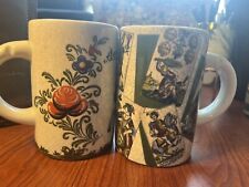 Vintage Royal 1725 Theme 1.7 Lb Beer/ Coffee Heavy Solid Mugs Set picture