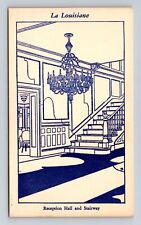New Orleans LA-Louisiana, La Louisiana Reception Hall, Stairway Vintage Postcard picture