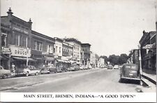 Postcard Main Street in Bremen, Indiana picture