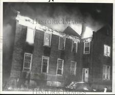1974 Press Photo Building Ablaze at Miller Field - sia32305 picture