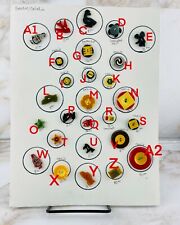 Vintage Bakelite Catalin Various Buttons Card Laminated Cookie  picture