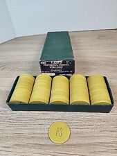 Vintage ILLEGAL P O UNKNOWN Yellow Diamond Stamped 105 POKER CHIPS Jack Todd Co picture