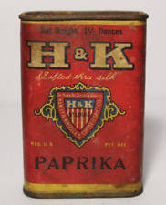 Old Vintage 1930s HANLEY KINSELLA H&K COFFEE & SPICE GRAPHIC SPICE TIN ST. LOUIS picture