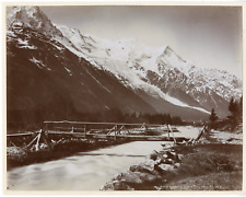 Tairraz. France, Mont Blanc, Glacier des Bossons vintage print.  Citra Draw picture