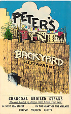 Peter's Backyard Restaurant NYC Vintage Chrome Postcard  picture