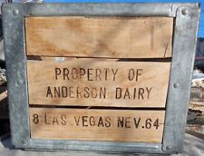  ANDERSON DAIRY LAS VEGAS NV 8 of 1964 WOODEN DAIRY MILK CRATE (W.H.) picture