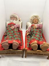 Vintage Snoring Mr. & Mrs. Santa Claus picture