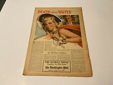 DEATH UNDER WATER, 1941 washington post sunday novel, WILLIAM DUBOIS,AUGUST 10 picture