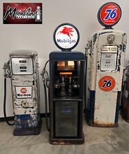 1940’s MOBIL GASOLINE Gas Pump w/ Custom Made Whiskey Bar & Cigar Humidor picture