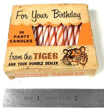 Vintage Esso Exxon Oil & Gas Advertising Birthday Cake Candles (Circa 1950's) picture