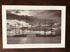 1924 vintage original magazine photo Ships In The Harbor Of Honolulu picture