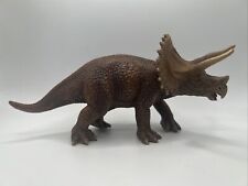 2011 Schleich Triceratops Realistic Dinosaur Collectible Figure D-73527 Brown 8” picture