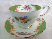 Antique Paragon White with Multi-Color Floral and Gold  Teacup & Saucer  England picture