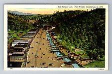 Hot Springs AR-Arkansas, Aerial World's Sanitarium, Antique, Vintage Postcard picture