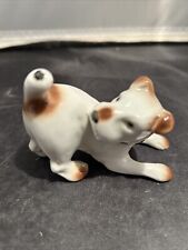 Vintage Porcelain White and Brown Spot Dog W Fly on Tail 3359 ? Germany engraved picture