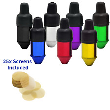 4 Pack Sneak a Toke Pipe Smoking Tobacco One Hitter Metal Bullet + 25 Screens picture