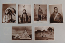 Lot of 6 AZUSA Native American Post Cards: Red Cloud, Sitting Bull, Chief Joseph picture