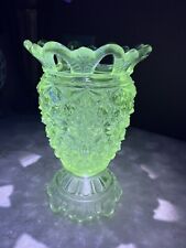 Antique EAPG Belmont Daisy & Button Clear Glass 6.25 in Celery Vase Mn UV Glow picture