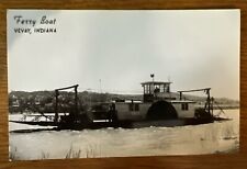 RPPC 1956 Vevay IN Indiana Ferry Boat On The Ohio River Postcard picture