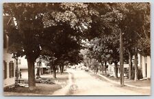 Alstead New Hampshire~Bldg w/Thick Columns~Main Street~Sign Downtown~c1910 RPPC picture