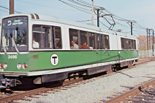 Original Trolley Slide MBTA Brookline Massachusetts #3496 02/1980 Slide #6 picture