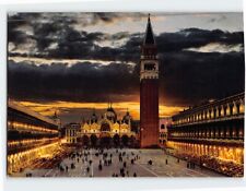 Postcard St. Marcus Square Venice at night Venice Italy picture